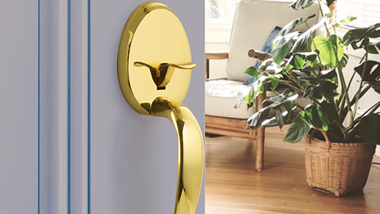 Yale Expressions Hardware - Gold Door Lever